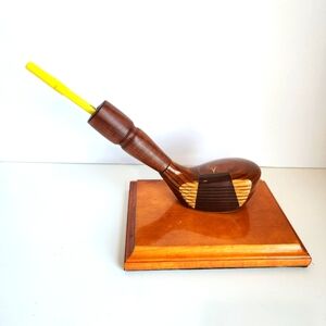 Pen Holder Made With Lefty Delta Mark IV Rare RH Golf Club Wood Office Decor USA